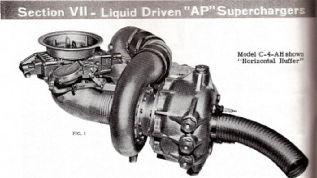 Outro produto da Turbonique era o AP: um supercharger que podia funcionar com propulsão a foguete para aumentar ainda mais a potência do motor! 