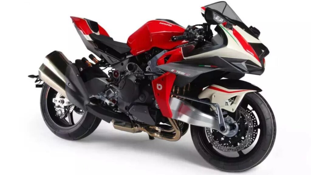 A Tesi H2 tem o mesmo conjunto mecânico da Kawasaki H2 - um motor com supercharger de 231 cv, se tornando na mais potente da linha Tesi!